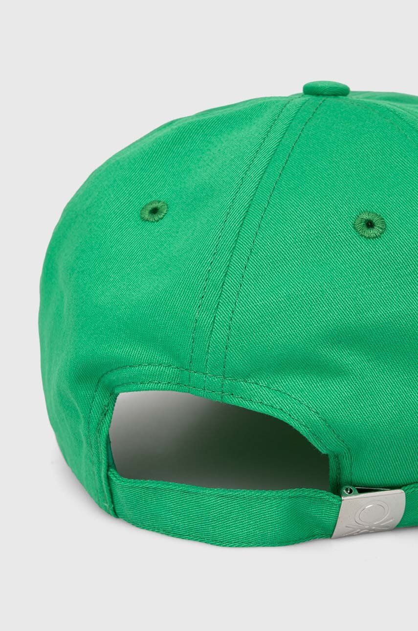 United Colors Of Benetton șapcă De Baseball Din Bumbac Culoarea Verde, Cu Imprimeu