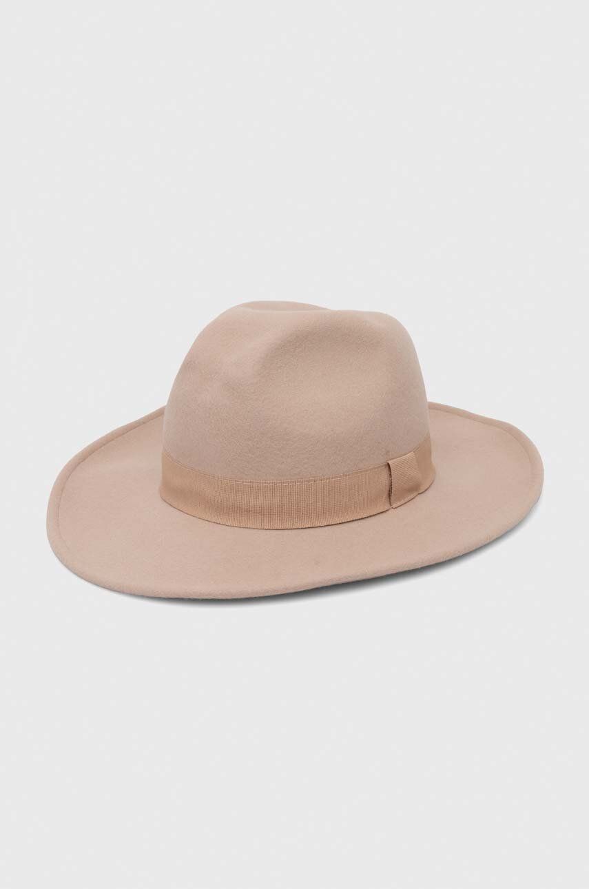 Vlněný klobouk Sisley růžová barva, vlněný - růžová - 100 % Vlna