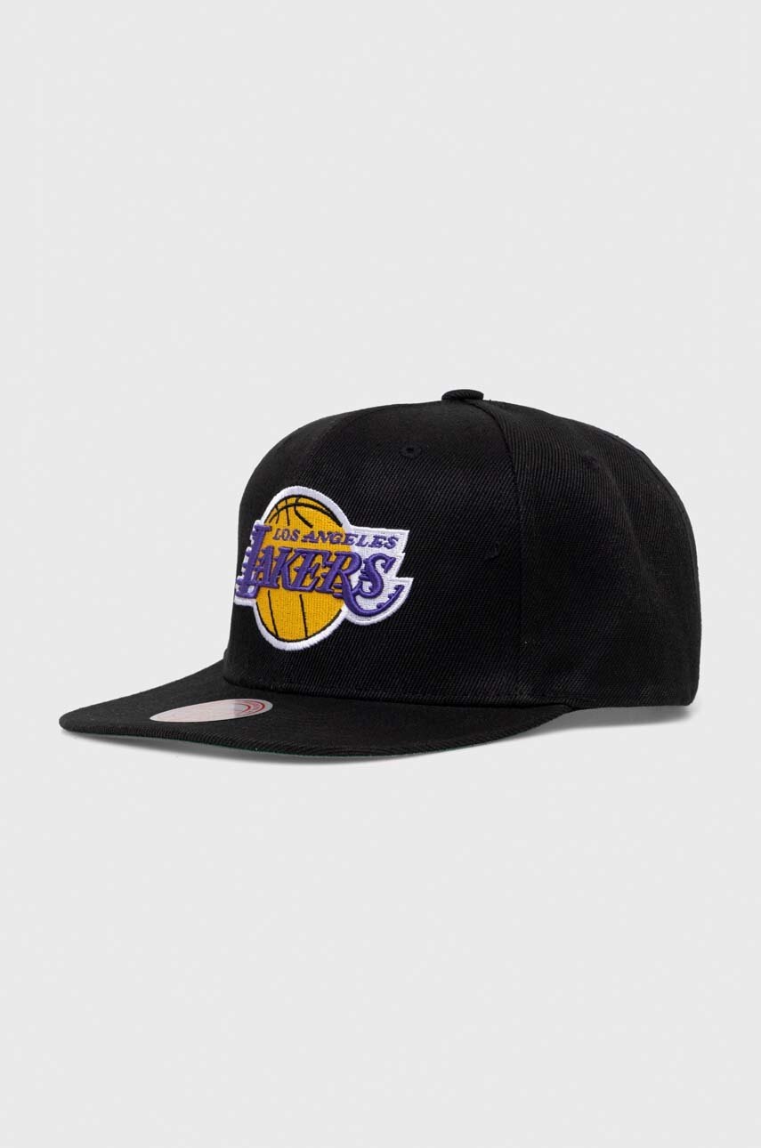 Levně Kšiltovka Mitchell&Ness LOS ANGELES LAKERS černá barva, s aplikací