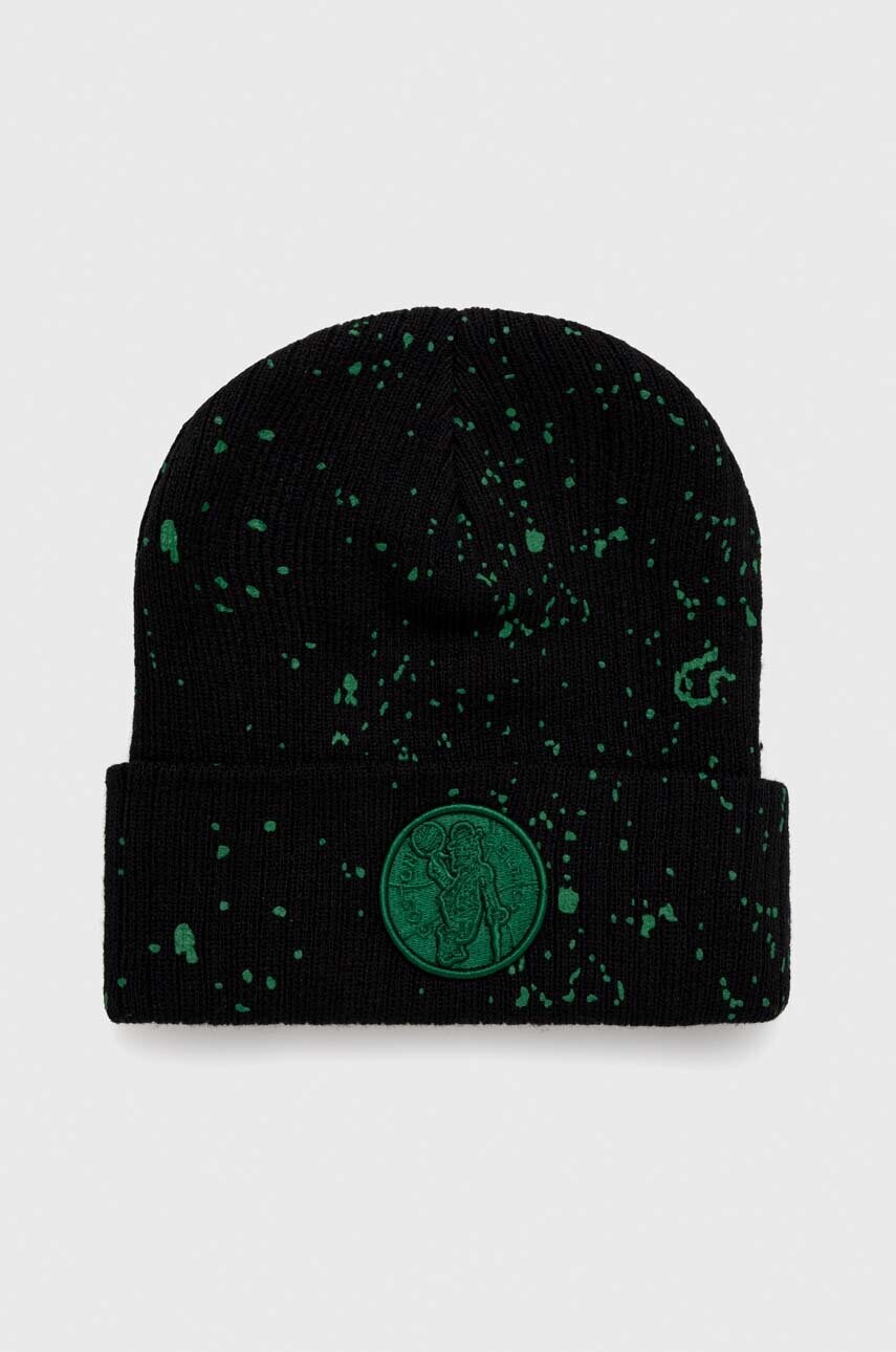 

Шапка Mitchell&Ness BOSTON CELTICS цвет чёрный из толстого трикотажа