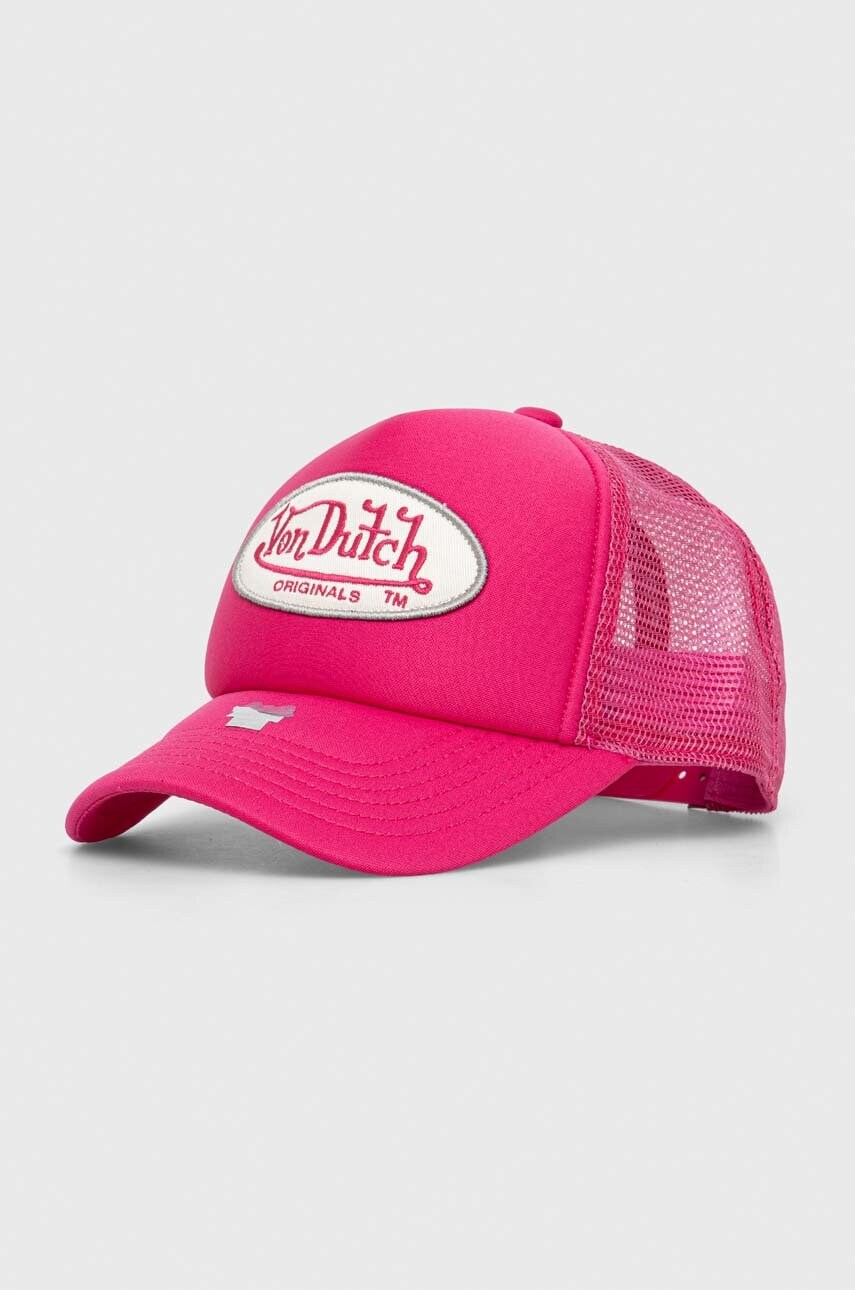 

Кепка Von Dutch цвет розовый с аппликацией