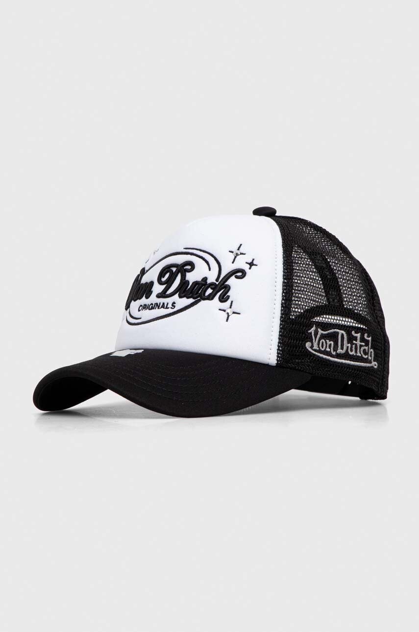 

Кепка Von Dutch колір білий з аплікацією