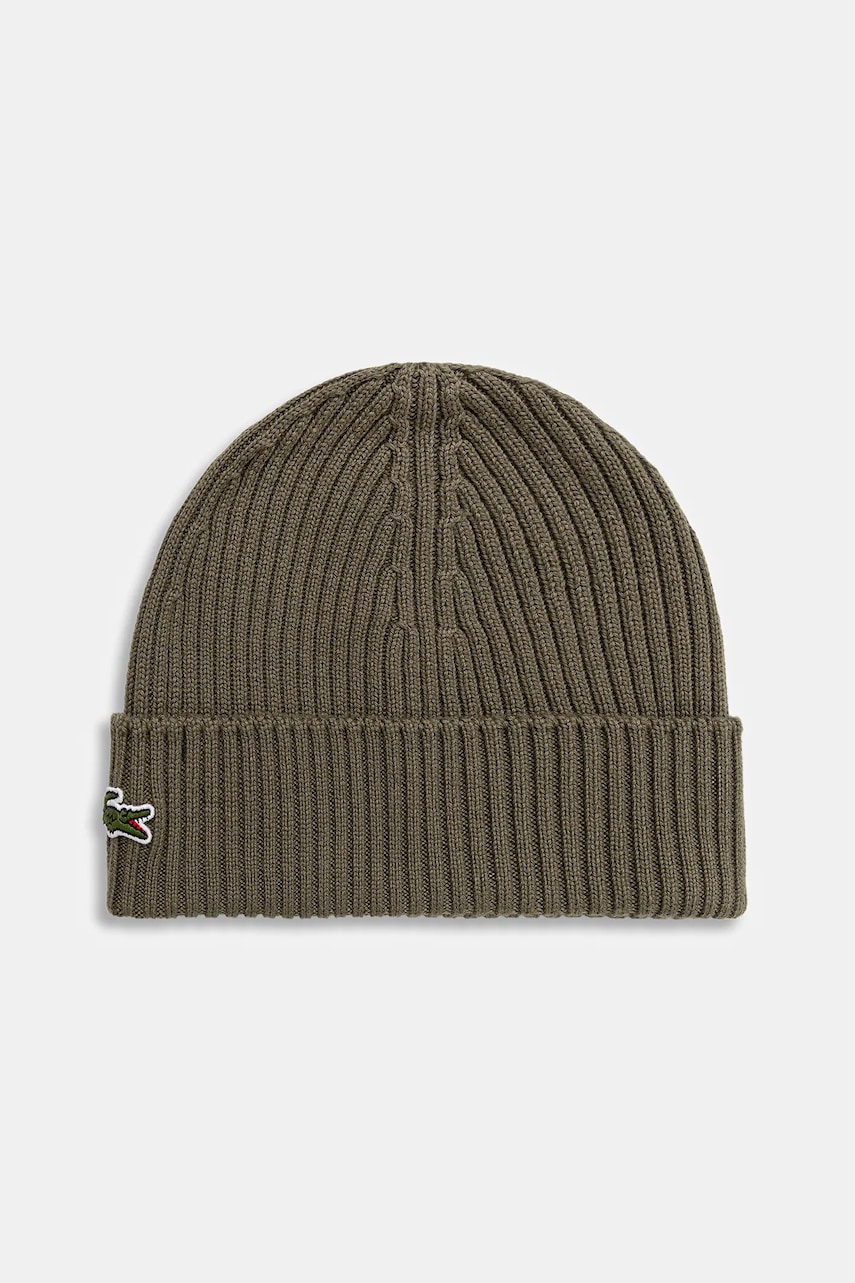 Lacoste căciulă de lână culoarea negru, de lână, din țesătură unia, RB0001