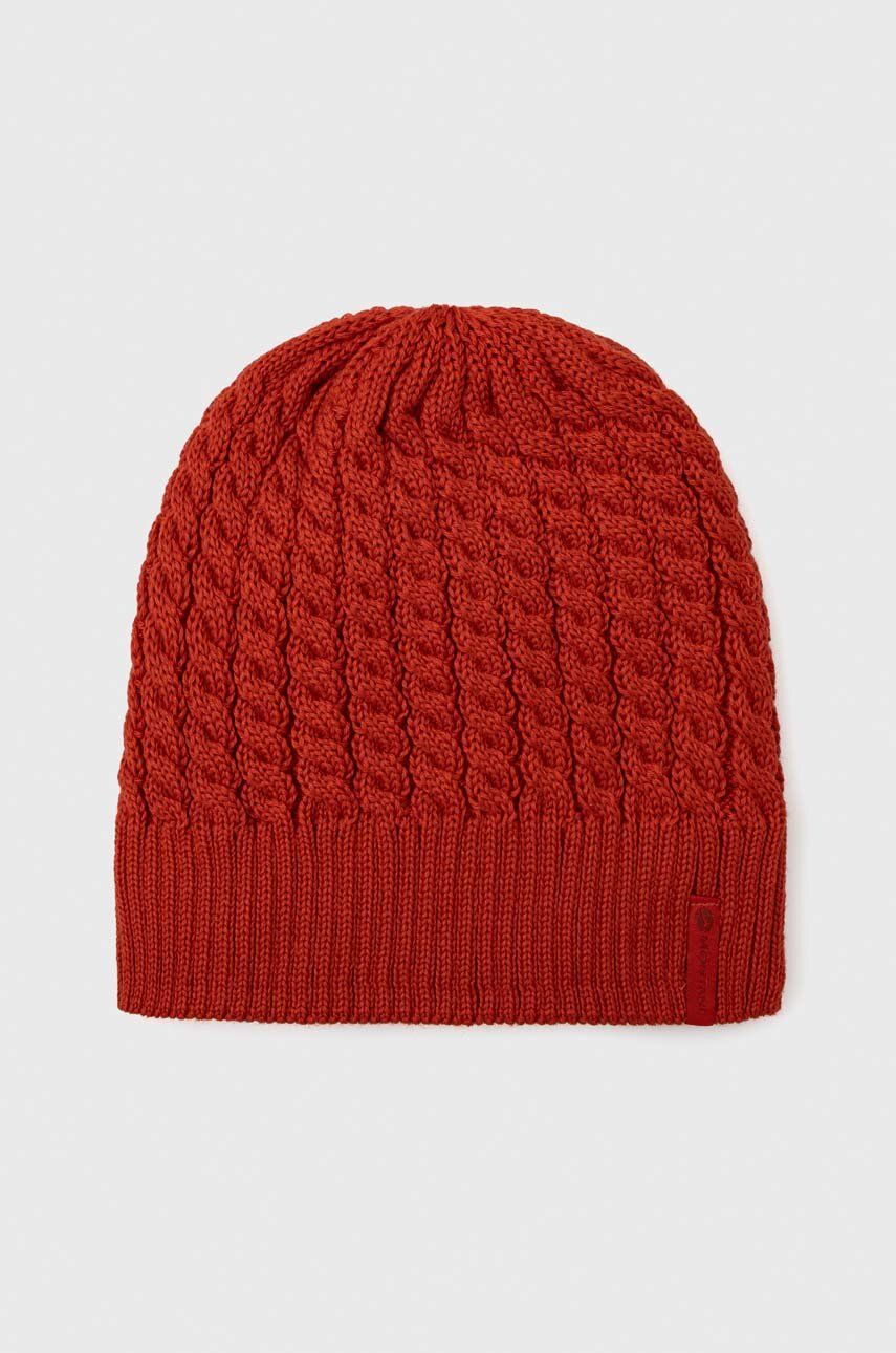 Čepice Montane Windjammer červená barva, z husté pleteniny, vlněná - červená - Hlavní materiál: 50 %