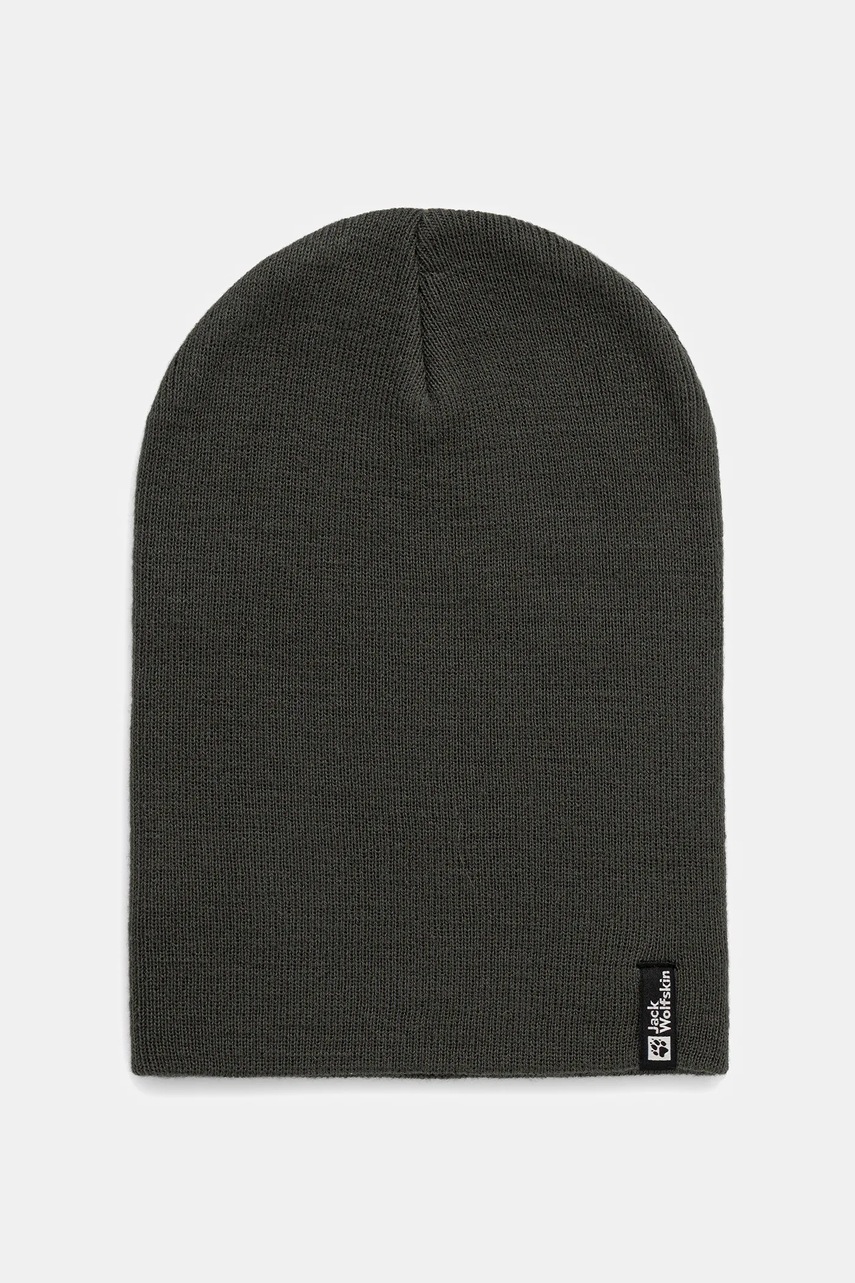 Jack Wolfskin căciulă culoarea bleumarin, din tricot gros, 1903892