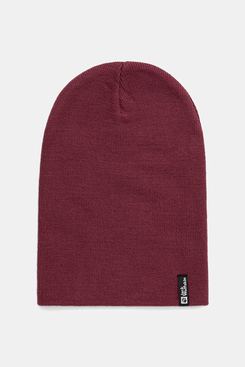 Jack Wolfskin căciulă culoarea bleumarin, din tricot gros, 1903892