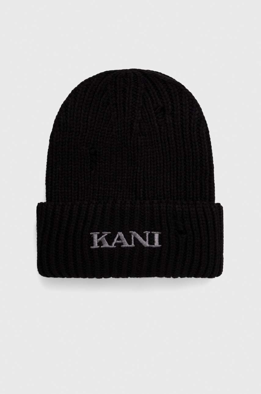 E-shop Čepice Karl Kani černá barva, z husté pleteniny