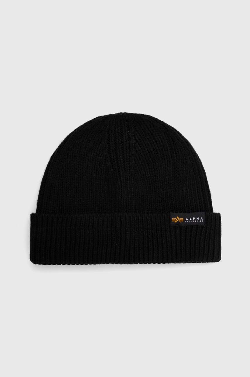 Alpha Industries căciulă Dockers Beanie culoarea negru, din țesătură uni 138905.03