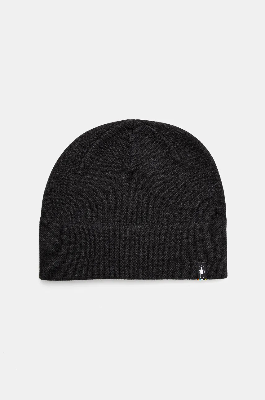 

Шапка Smartwool The Lid в черно от вълна, Черен