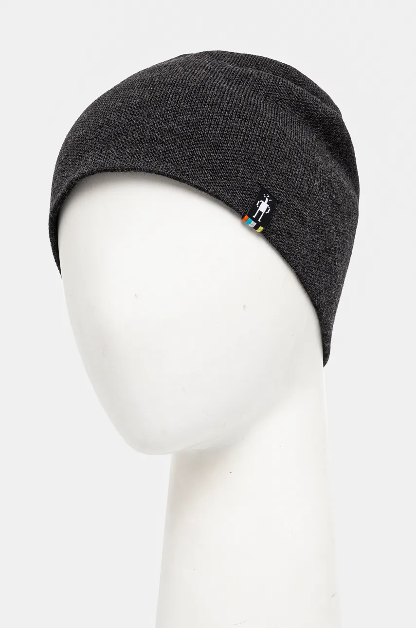Шапка Smartwool The Lid цвет чёрный шерсть Шапка Smartwool The Lid цвет чёрный шерсть