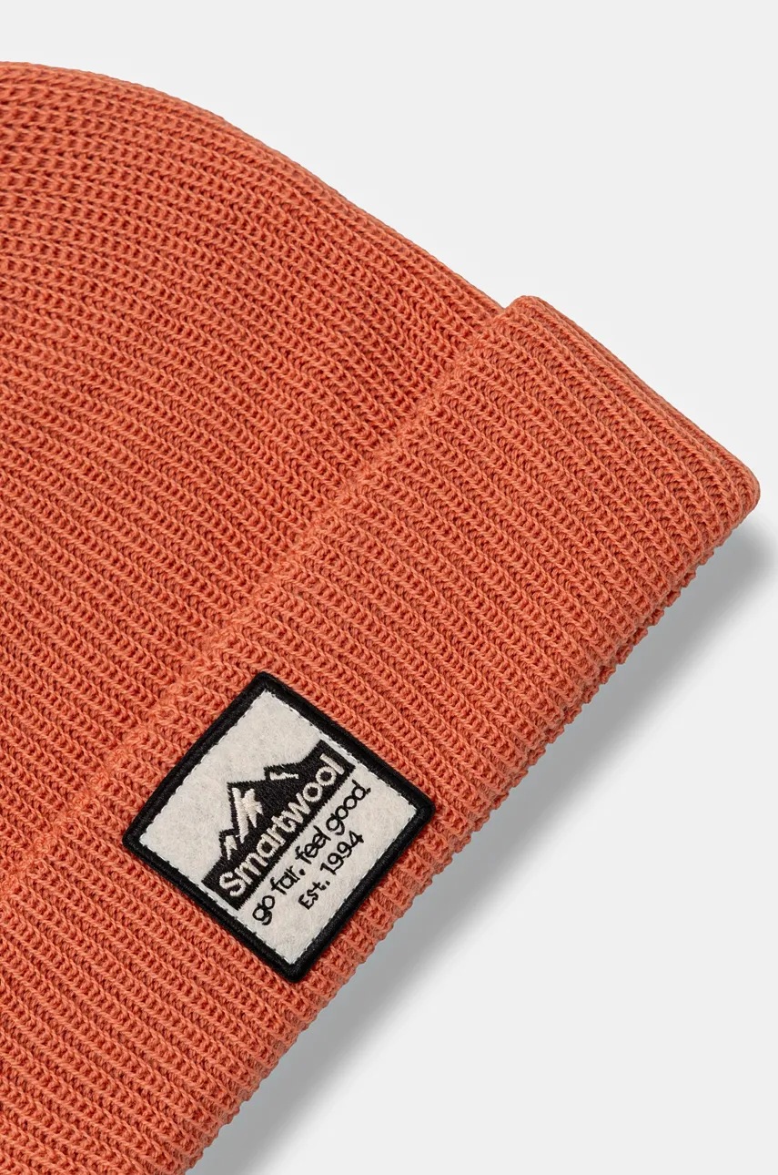 Шерстяная шапка Smartwool цвет чёрный из толстого трикотажа шерсть