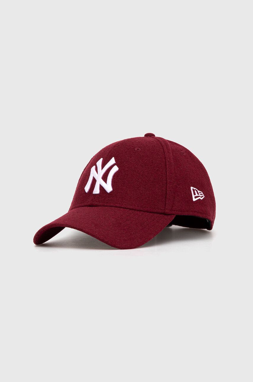New Era șapcă de lana culoarea bordo, cu imprimeu, NEW YORK YANKEES