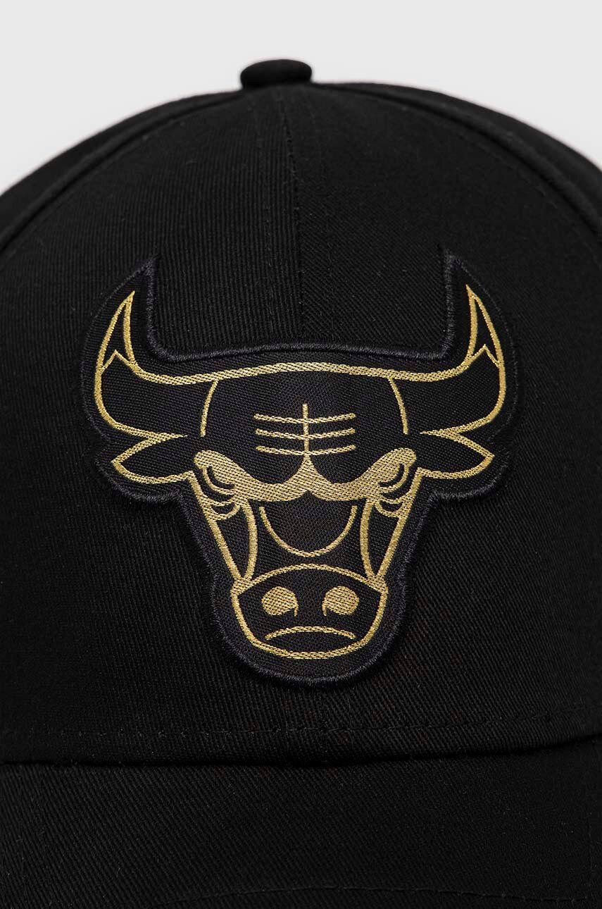New Era czapka z daszkiem bawełniana Chicago Bulls kolor czarny z aplikacją 60364417