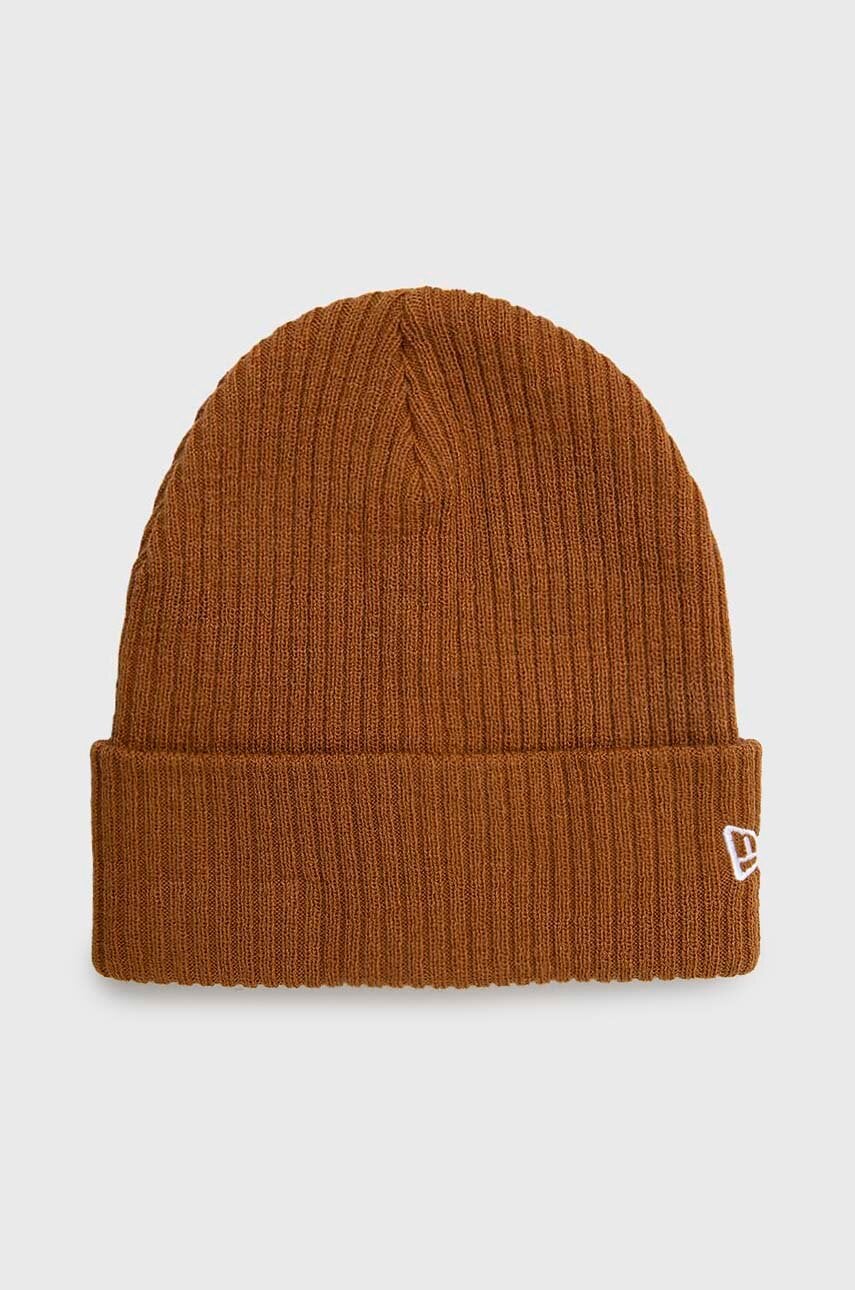 New Era căciulă Cuff Beanie culoarea maro, 60364347