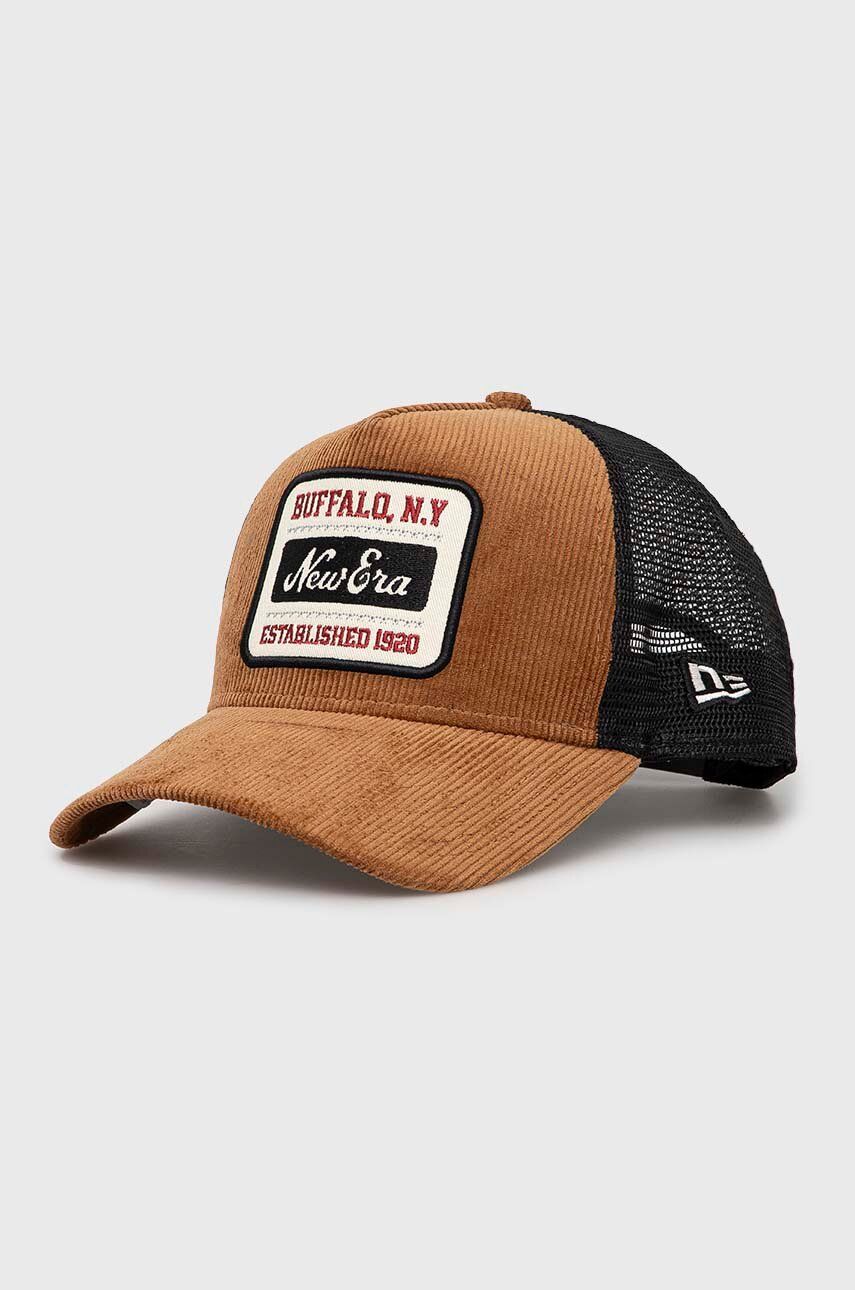 New Era șapcă de baseball Cuff Beanie culoarea maron cu aplicatie 60364187