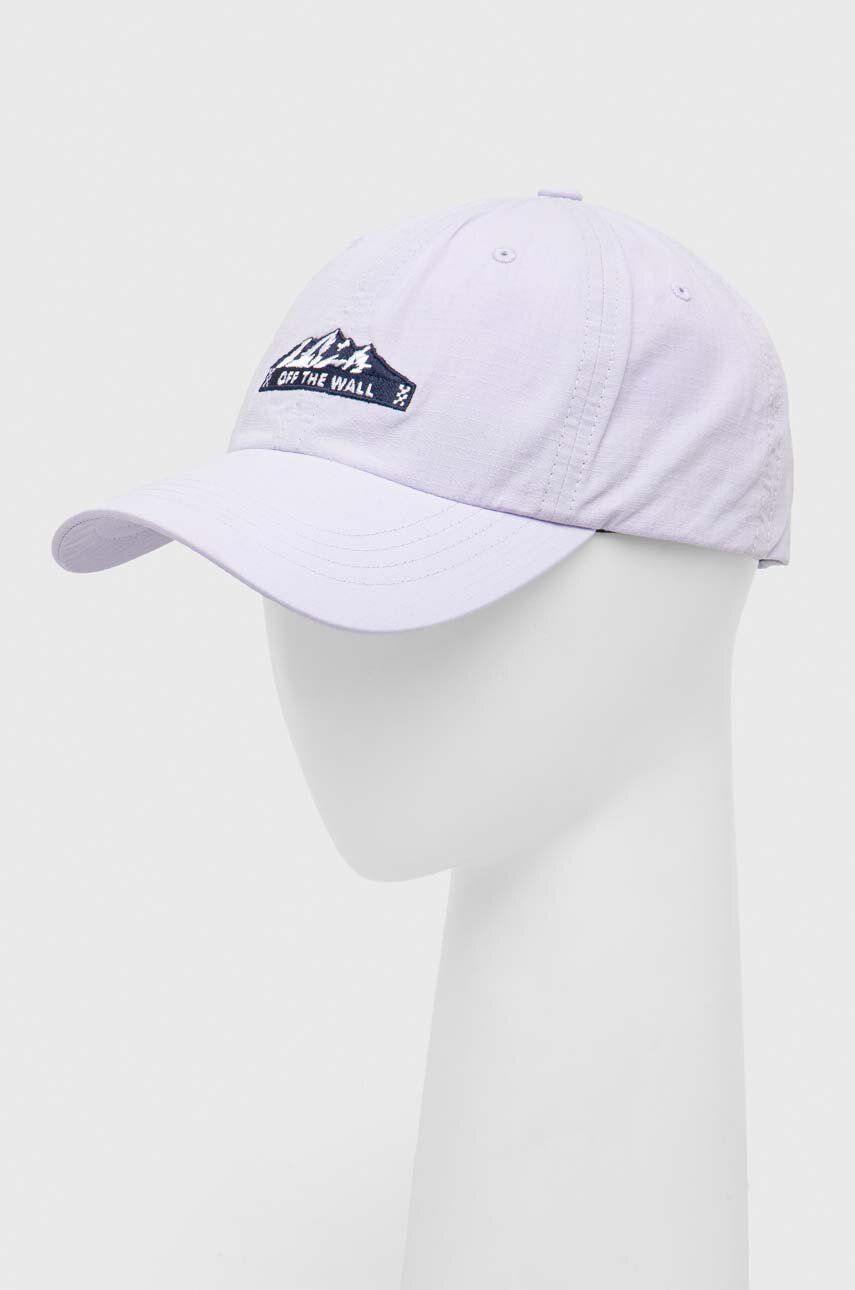 E-shop Bavlněná baseballová čepice Vans fialová barva, s aplikací