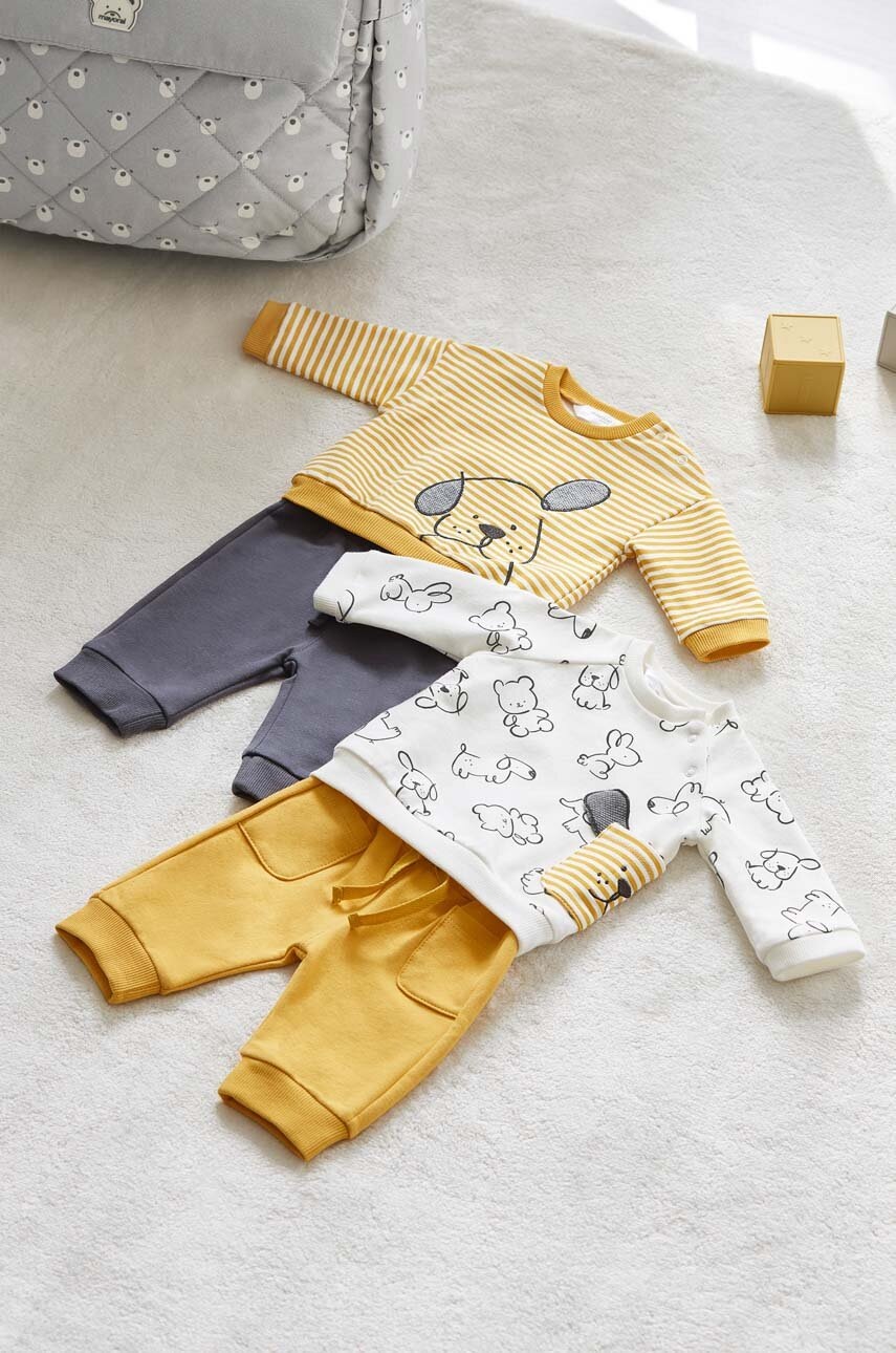 Mayoral Newborn compleu bebe culoarea galben