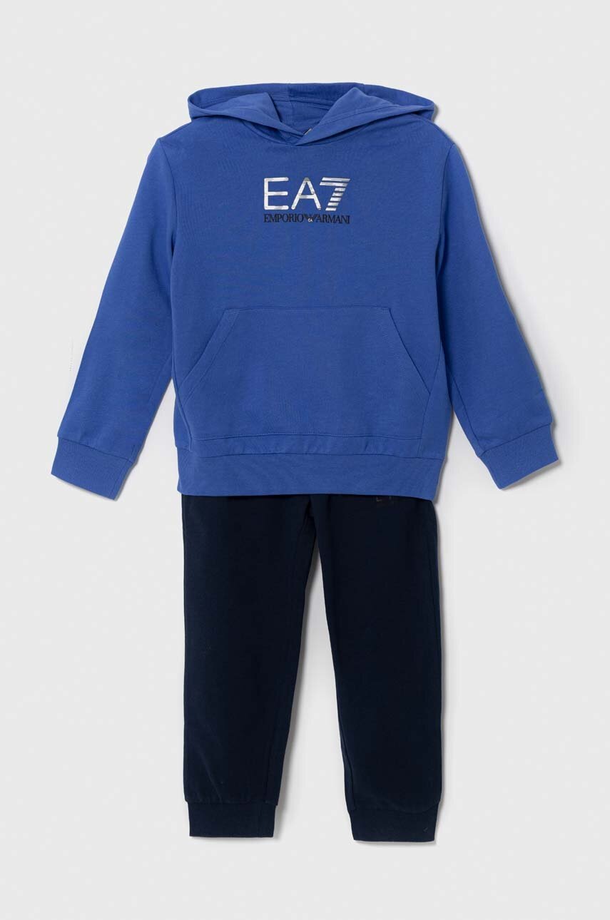 

Дитячий бавовняний спортивний костюм EA7 Emporio Armani