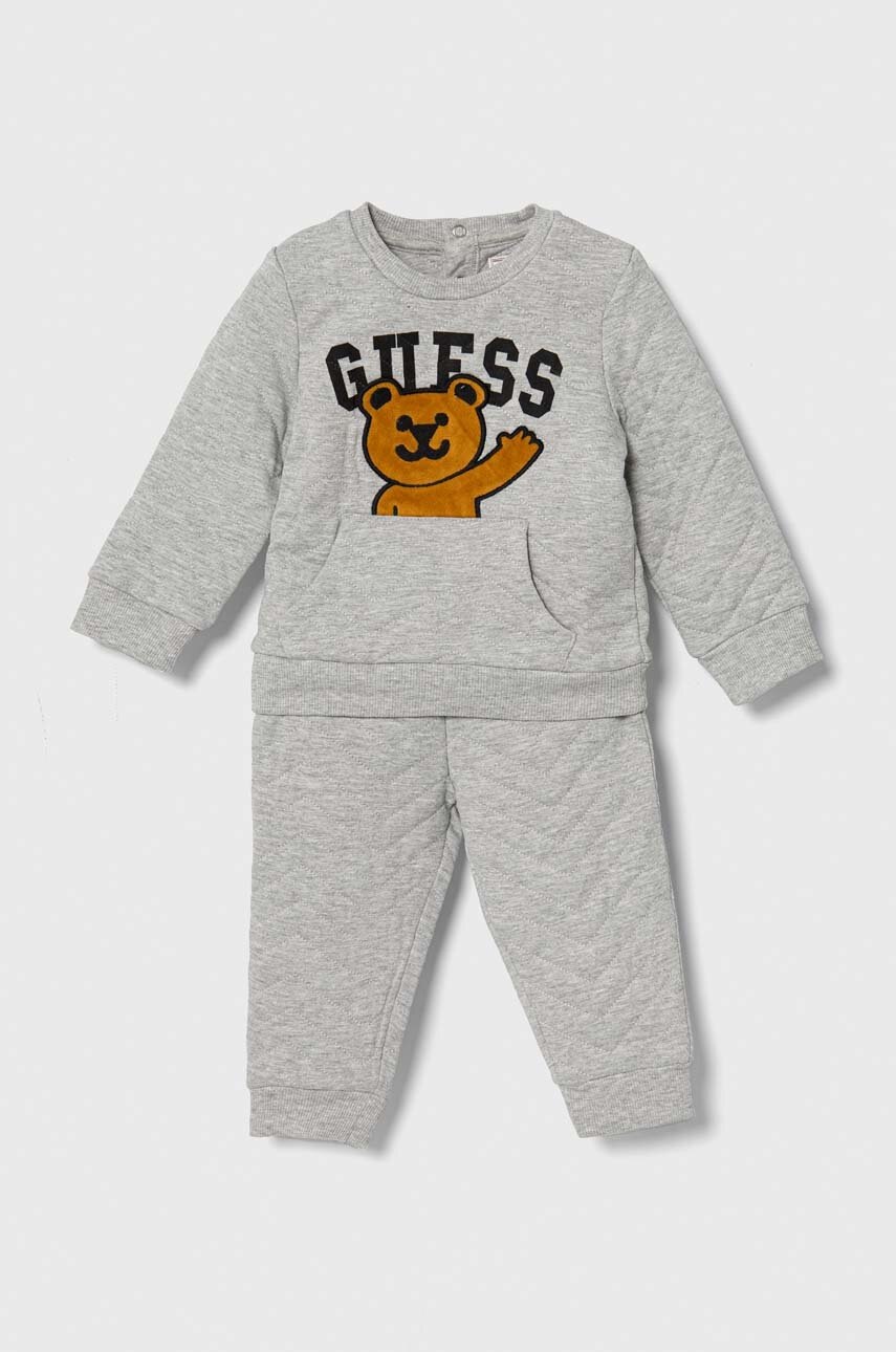 Cпортивний костюм для немовлят Guess колір сірий Cпортивний костюм для немовлят Guess колір сірий