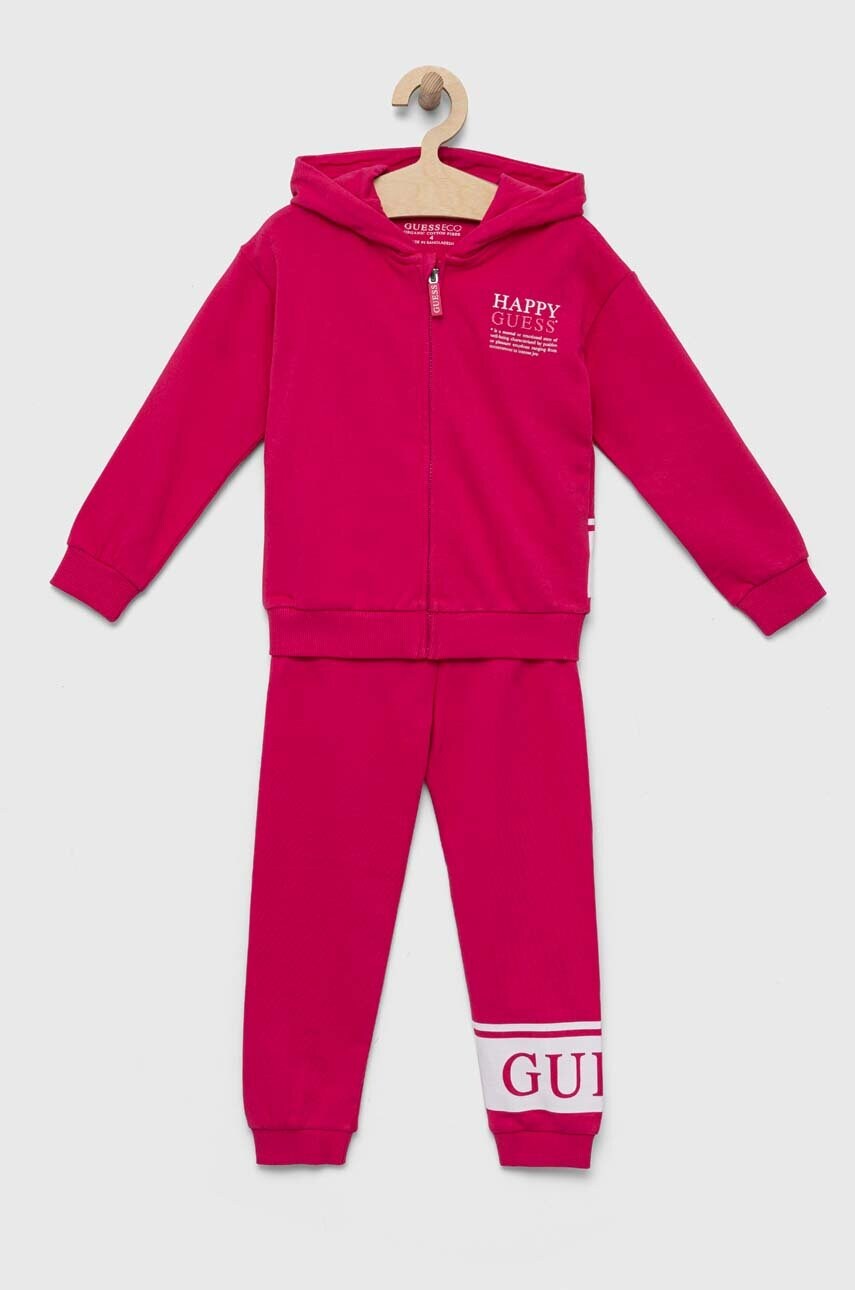 

Хлопковый костюм для младенцев Guess цвет розовый