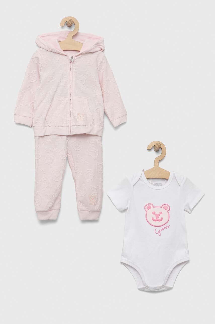 Комплект для немовлят Guess колір рожевий в Івано-Франковську Комплект для немовлят Guess колір рожевий в Івано-Франковську