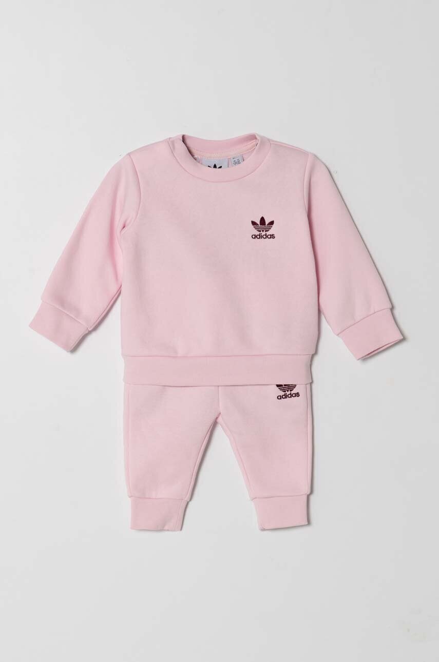 

Спортивный костюм для младенцев adidas Originals цвет розовый