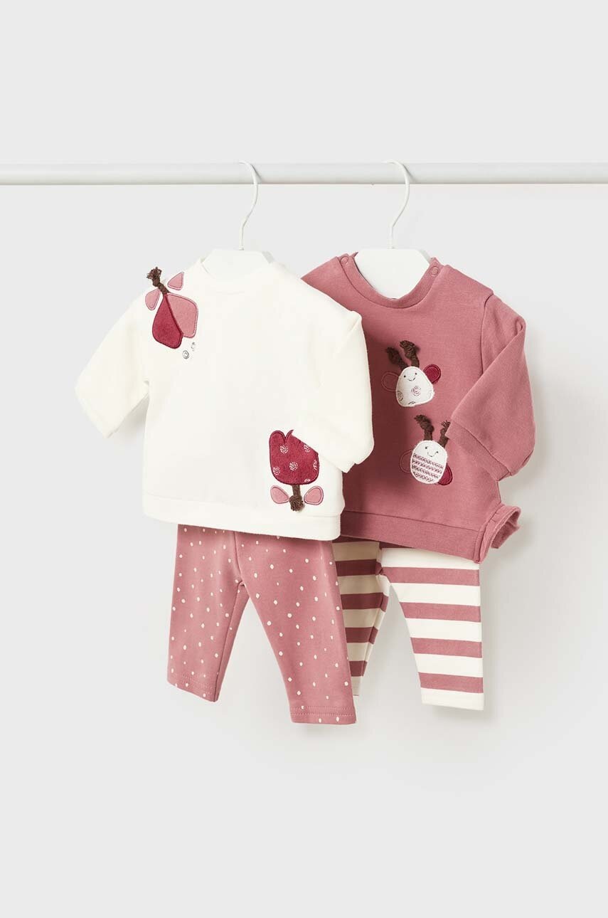

Комплект за бебета Mayoral Newborn (2 броя) в розово, Розов