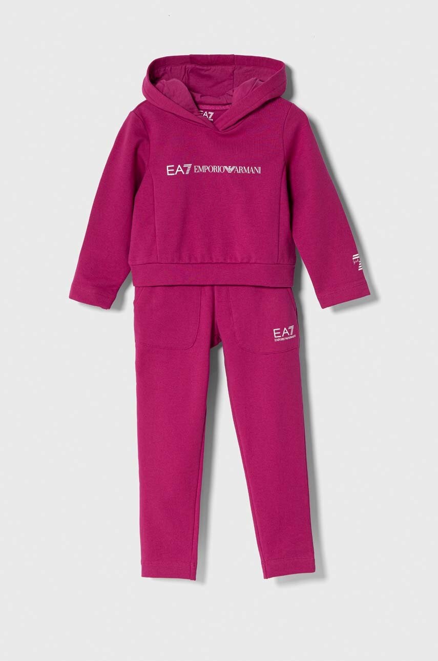 

Детски анцуг EA7 Emporio Armani в розово, Розов