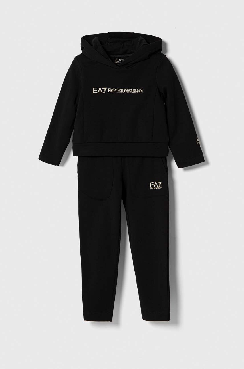 

Дитячий спортивний костюм EA7 Emporio Armani колір чорний