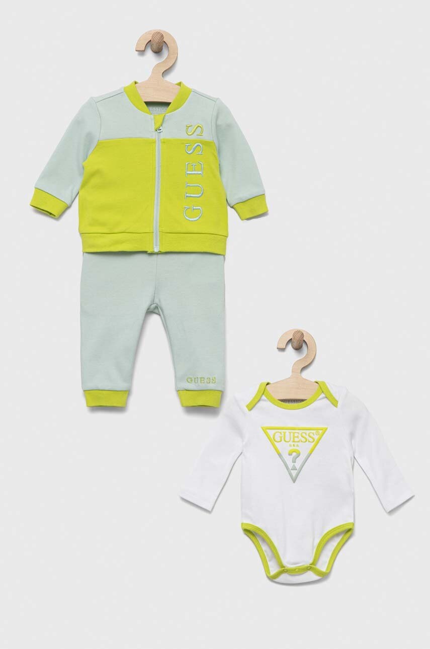 Дитячий бавовняний комплект Guess колір зелений в Івано-Франковську Дитячий бавовняний комплект Guess колір зелений в Івано-Франковську