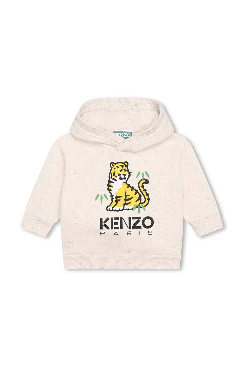 Dětská tepláková souprava Kenzo Kids béžová barva - béžová - Materiál č. 1: 99 % Bavlna