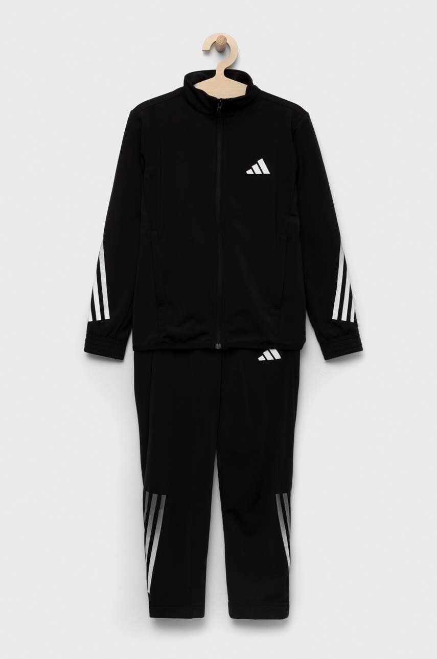 Dětská tepláková souprava adidas U TI TRACKSUIT černá barva - černá -  100 % Recyklovaný polyes