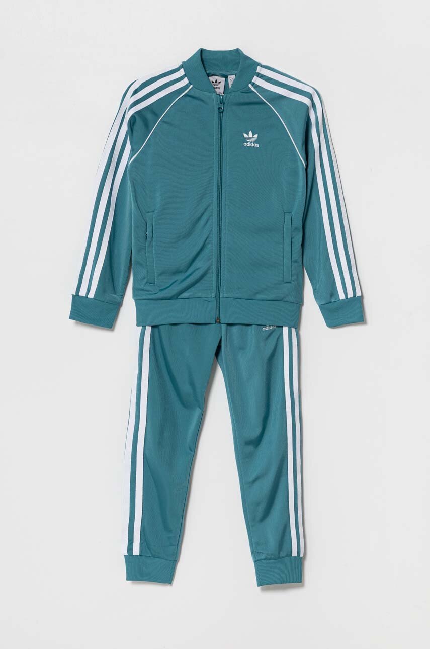 

Дитячий спортивний костюм adidas Originals колір зелений