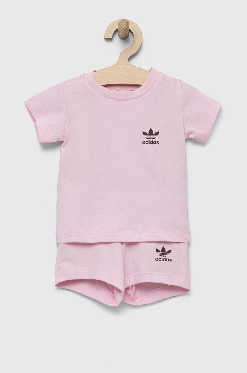 Adidas Originals Set De Bumbac Pentru Copii Culoarea Roz