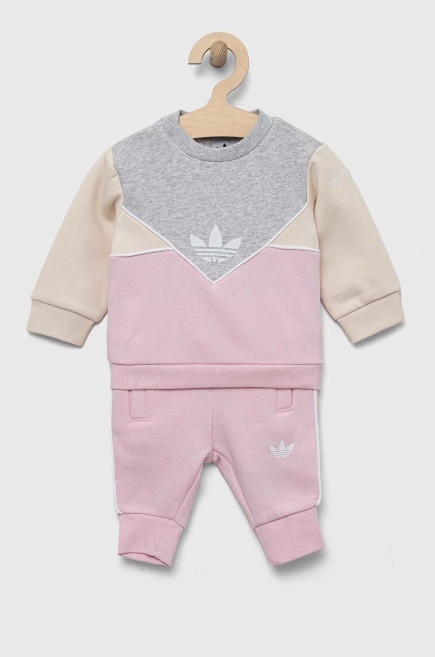 

Cпортивний костюм для немовлят adidas Originals колір рожевий