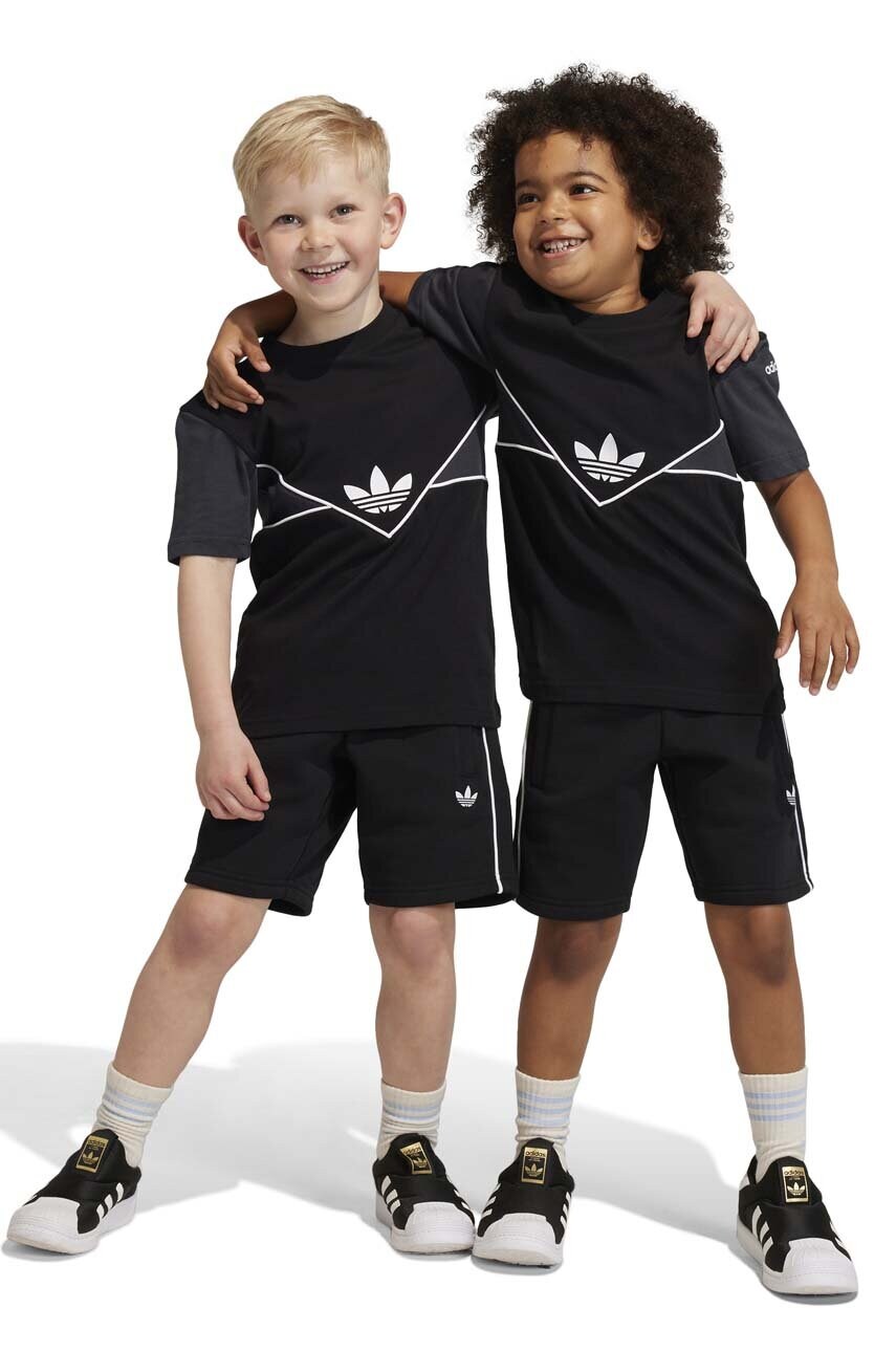 

Дитячий бавовняний комплект adidas Originals колір чорний