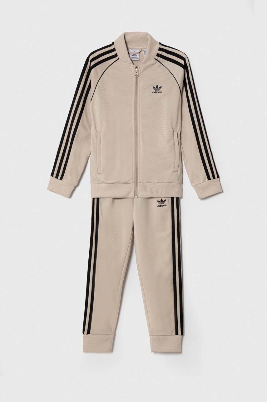

Дитячий спортивний костюм adidas Originals колір бежевий