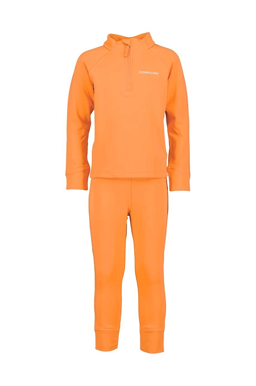 Дитячий спортивний костюм Didriksons JADIS KIDS SET колір помаранчевий