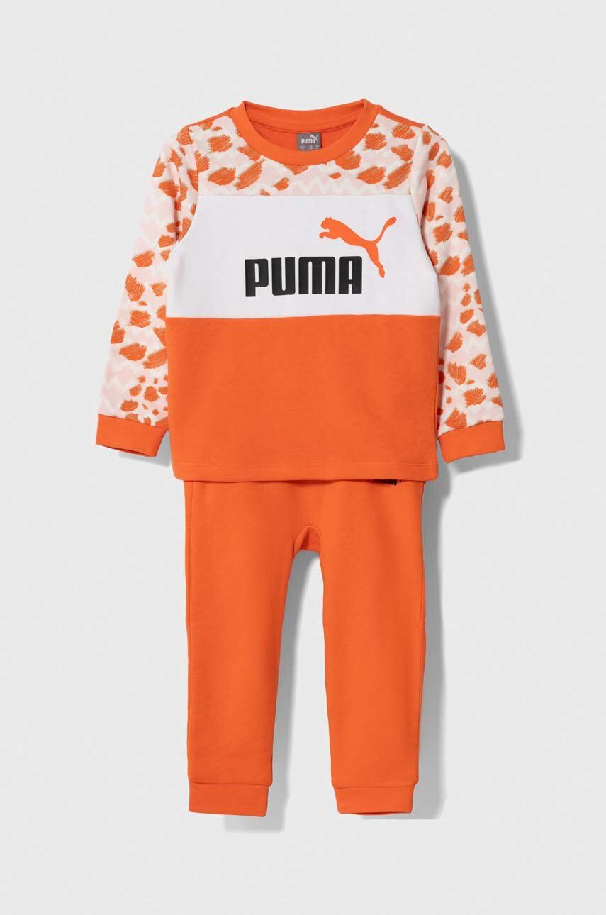Dětská tepláková souprava Puma ESS MIX MTCH Infants Jogger TR oranžová barva - oranžová -  Hlav