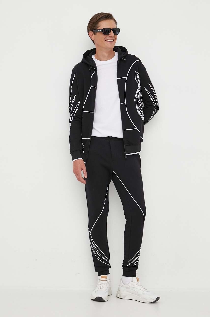 PLEIN SPORT set de lounge bărbați, culoare negru