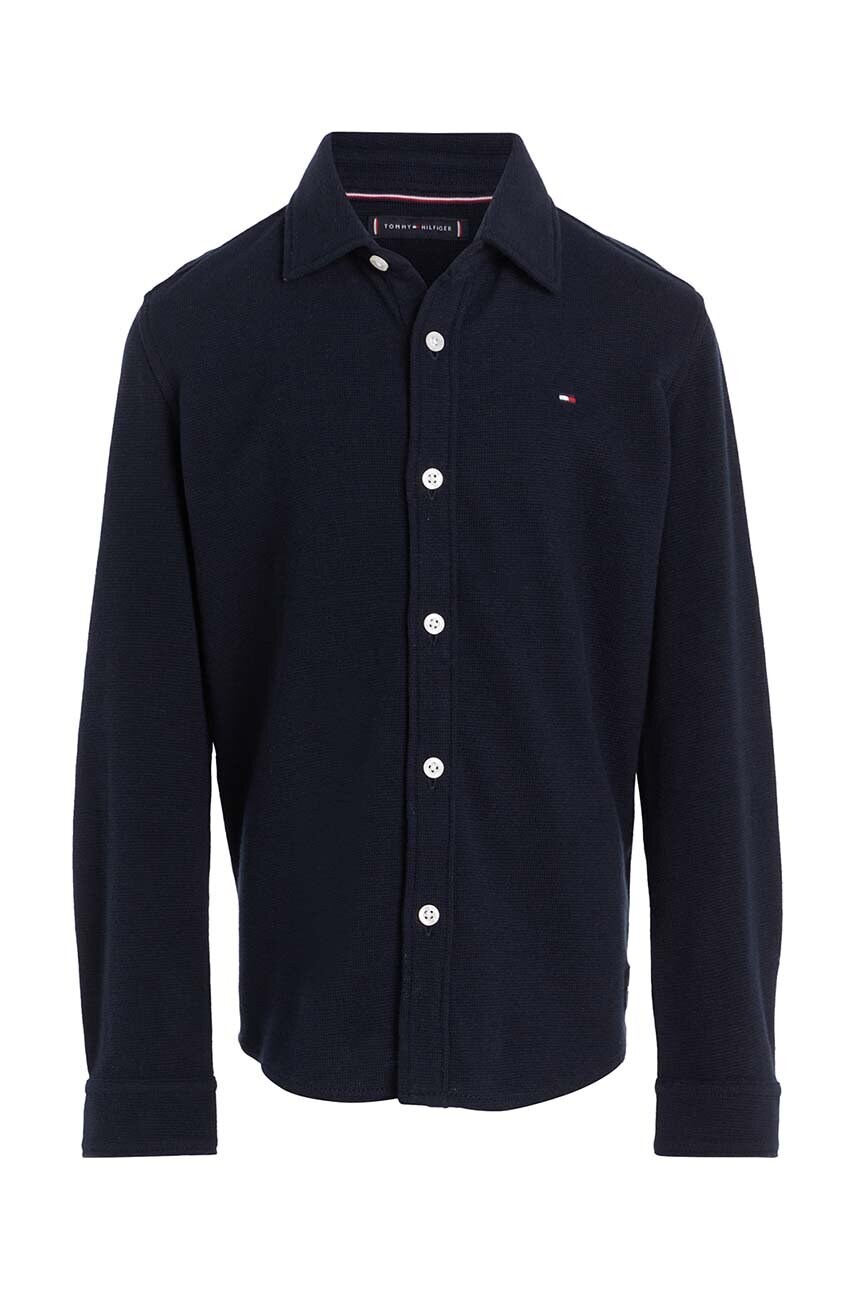 

Дитяча бавовняна сорочка Tommy Hilfiger колір синій