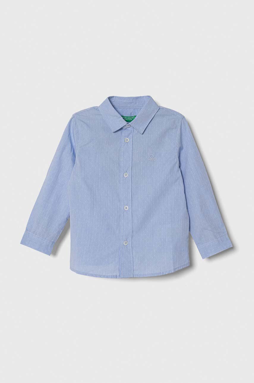 Детская хлопковая рубашка United Colors of Benetton