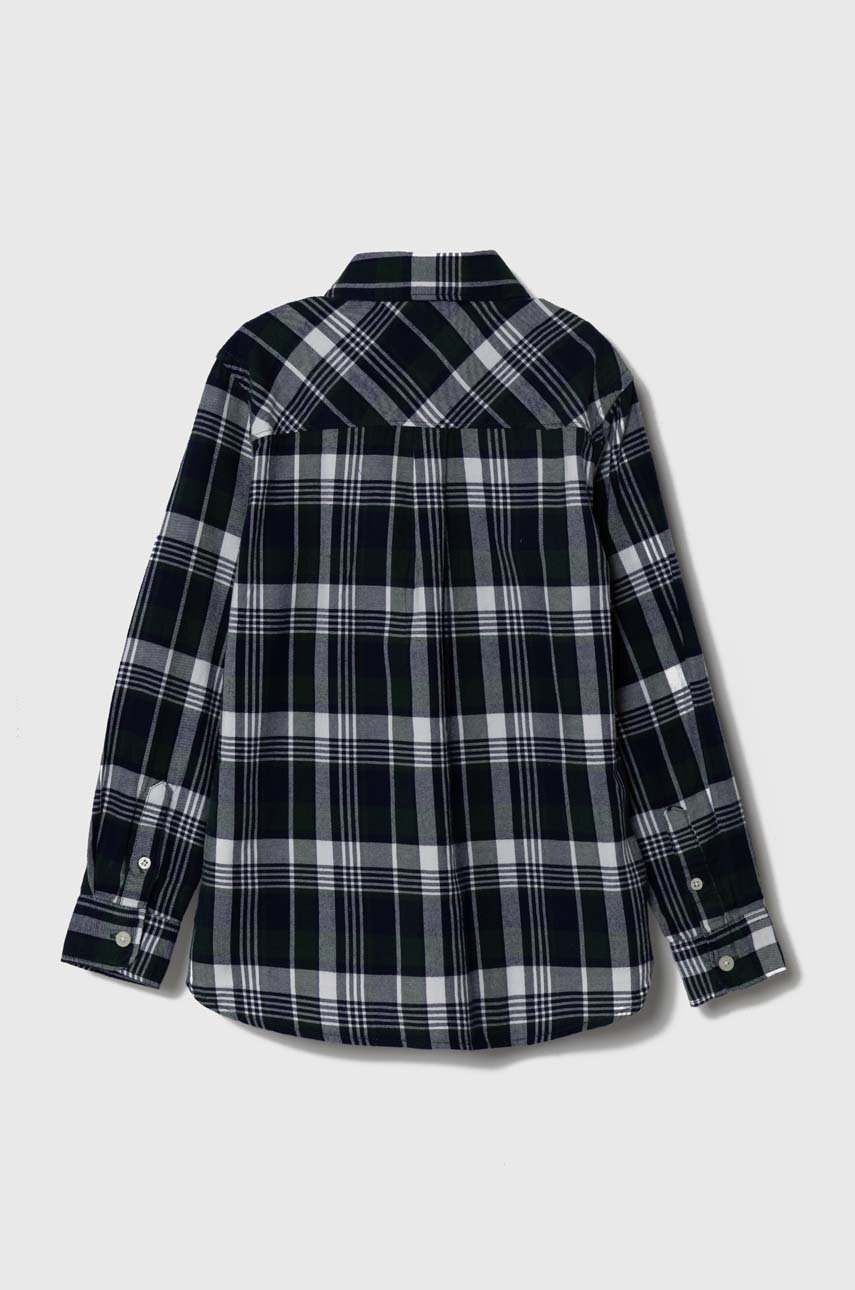 Детская хлопковая рубашка Pepe Jeans цвет зелёный