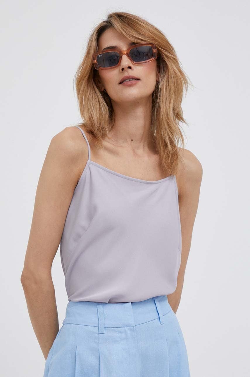 Levně Halenka Calvin Klein fialová barva