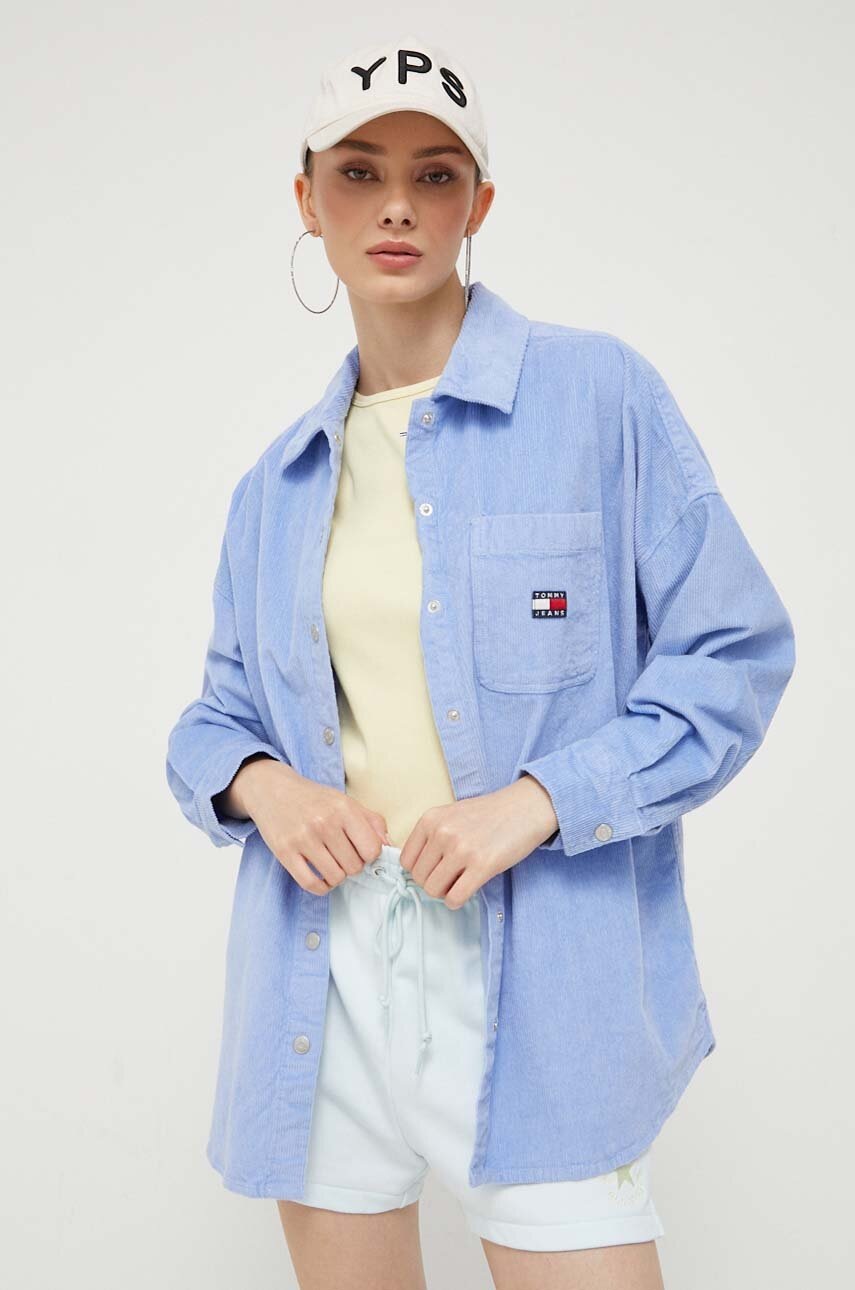 

Вельветовая рубашка Tommy Jeans relaxed классический воротник