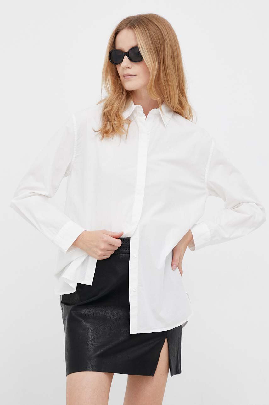 Košile Pepe Jeans FALANA bílá barva, relaxed, s klasickým límcem - bílá -  100 % Bavlna