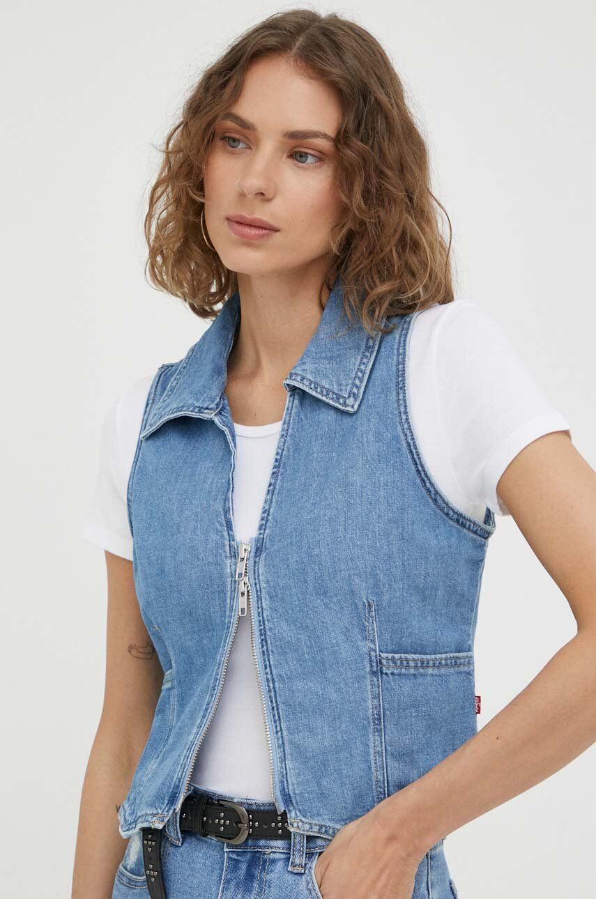 Levi's Vesta Jeans Un Singur Rand De Nasturi