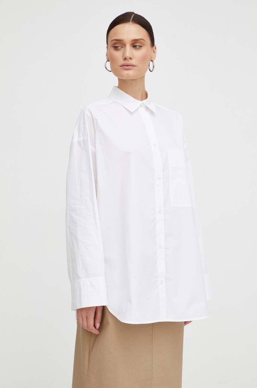 Košile By Malene Birger bílá barva, relaxed, s klasickým límcem - bílá - 100 % Organická bavlna