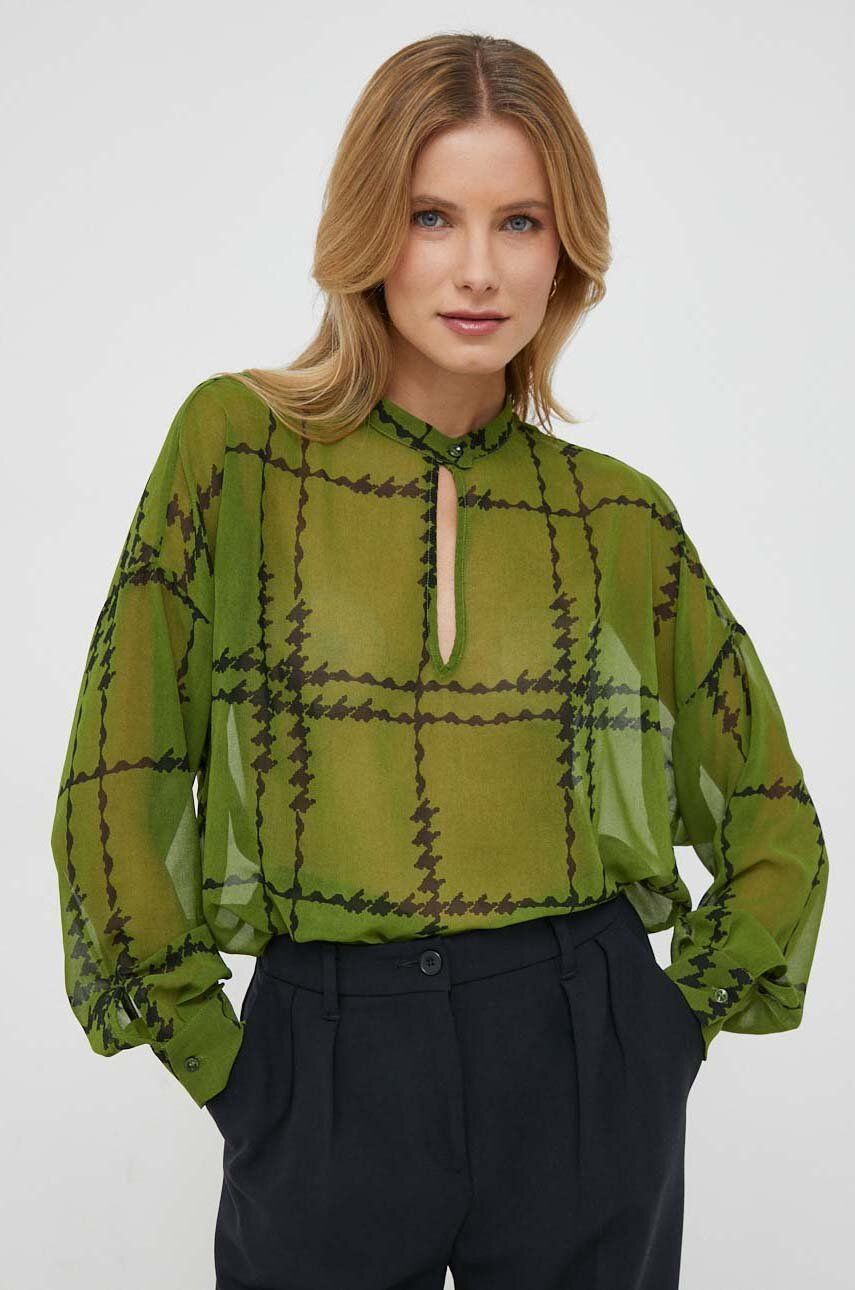 Sisley Bluza Femei, Culoarea Verde, Modelator