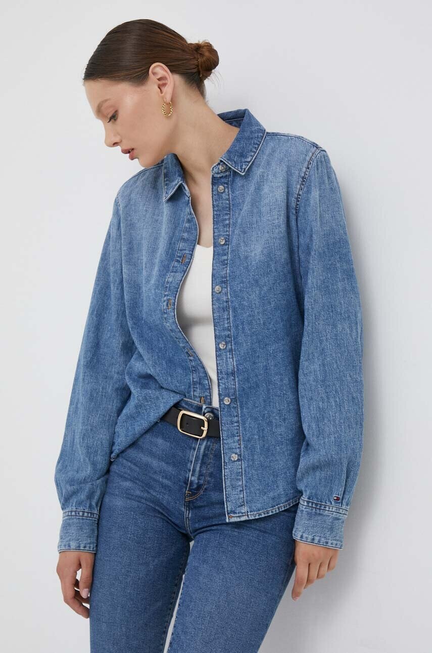 

Джинсовая рубашка Tommy Hilfiger женская regular классический воротник